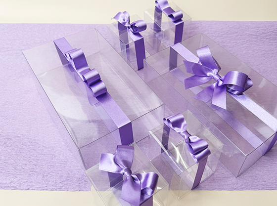 さまざまなリボンの形から選べる